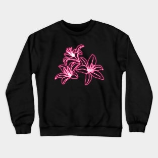 Neon Lys Flowers Crewneck Sweatshirt